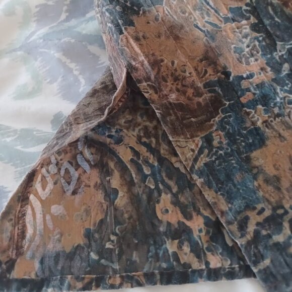 Coldwater Creek Women’s PM Petite Medium Embroidered Paisley Boho Top Sheer - Picture 7 of 10